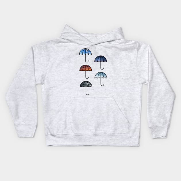 Umbrella sky Kids Hoodie by Nezumi1998